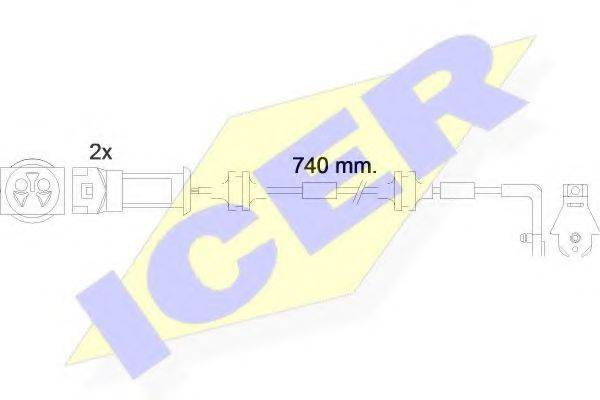 ICER 610446EC Сигнализатор, износ тормозных колодок