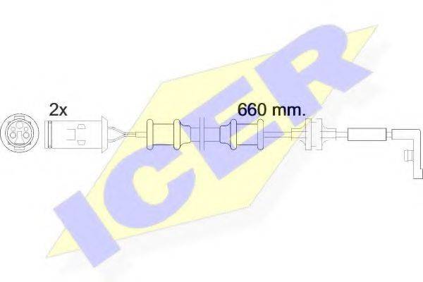 ICER 610447EC Сигнализатор, износ тормозных колодок