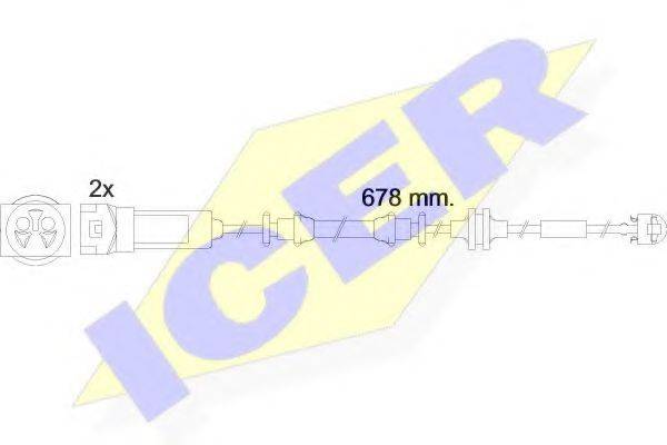 ICER 610452EC Сигнализатор, износ тормозных колодок