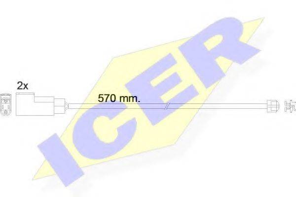 Сигнализатор, износ тормозных колодок ICER 610463 E C