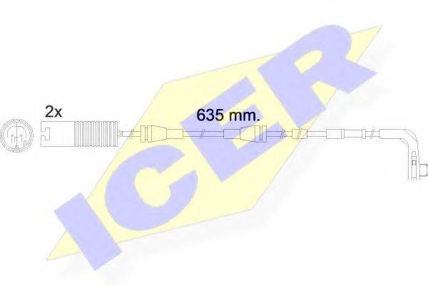 Сигнализатор, износ тормозных колодок ICER 610474 E C