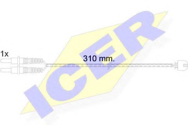 ICER 610496C Сигнализатор, износ тормозных колодок