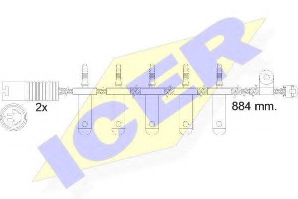 ICER 610500EC Сигнализатор, износ тормозных колодок