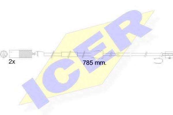 ICER 610536EC Сигнализатор, износ тормозных колодок