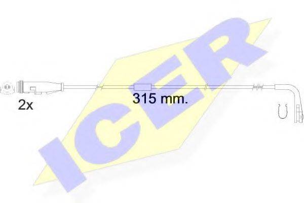 ICER 610549EC Сигнализатор, износ тормозных колодок