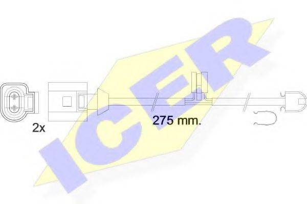 ICER 610565EC Сигнализатор, износ тормозных колодок