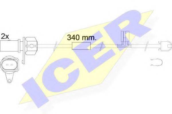ICER 610566EC Сигнализатор, износ тормозных колодок