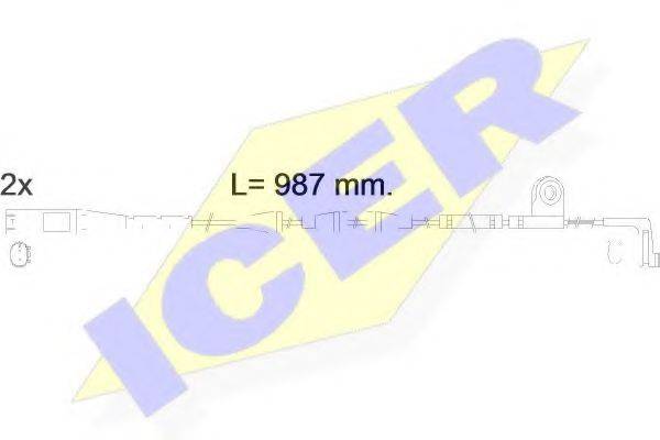 Сигнализатор, износ тормозных колодок ICER 610571 E C