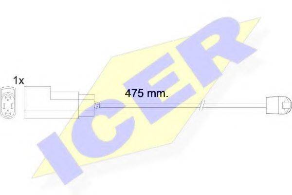 Сигнализатор, износ тормозных колодок ICER 610576 C