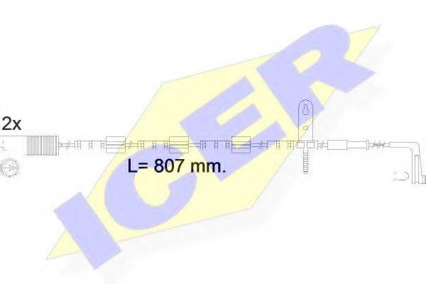 Сигнализатор, износ тормозных колодок ICER 610584 E C