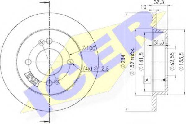 Тормозной диск ICER 78BD7520-2