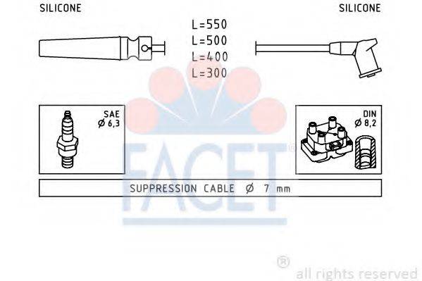 FACET 49509 Комплект проводов зажигания
