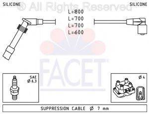 FACET 49947 Комплект проводов зажигания