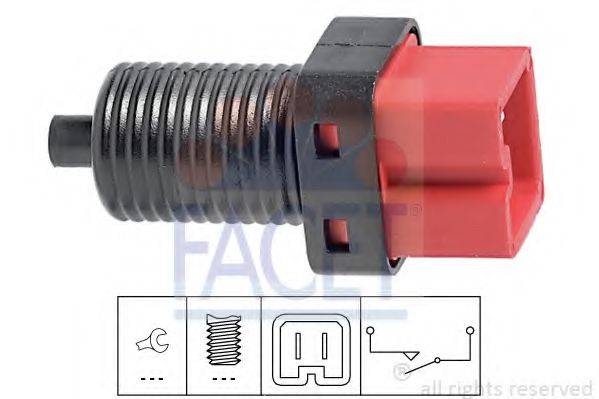 FACET 71184 Выключатель фонаря сигнала торможения; Выключатель, привод сцепления (Tempomat)
