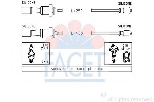 FACET 47241 Комплект проводов зажигания