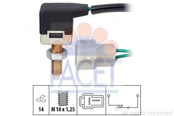 FACET 71057 Выключатель фонаря сигнала торможения; Выключатель, привод сцепления (Tempomat)