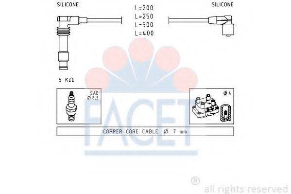 FACET 47247 Комплект проводов зажигания