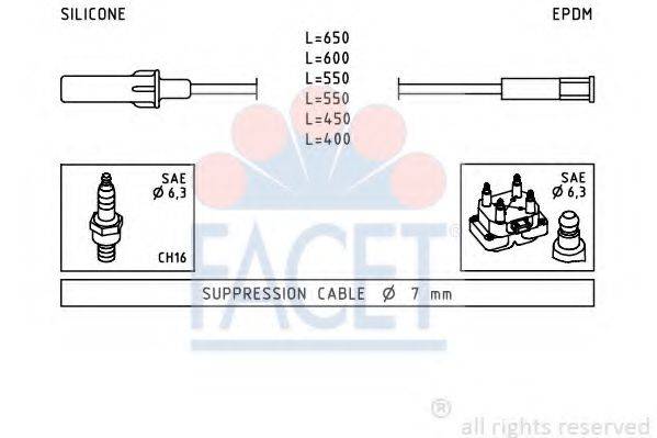 FACET 49345 Комплект проводов зажигания