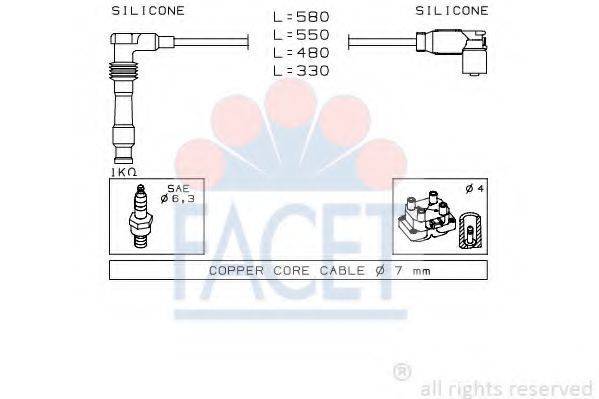 FACET 49559 Комплект проводов зажигания