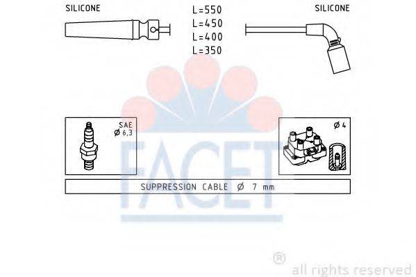 Комплект проводов зажигания FACET 4.9680