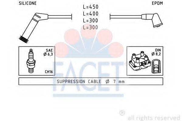Комплект проводов зажигания FACET 4.7235