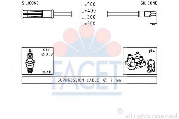 FACET 47244 Комплект проводов зажигания