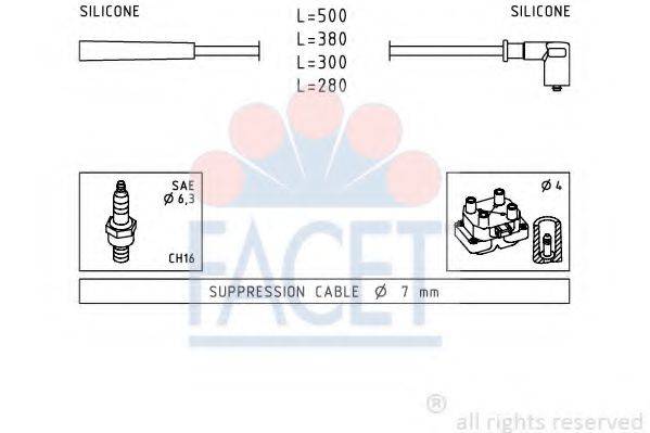 FACET 47252 Комплект проводов зажигания