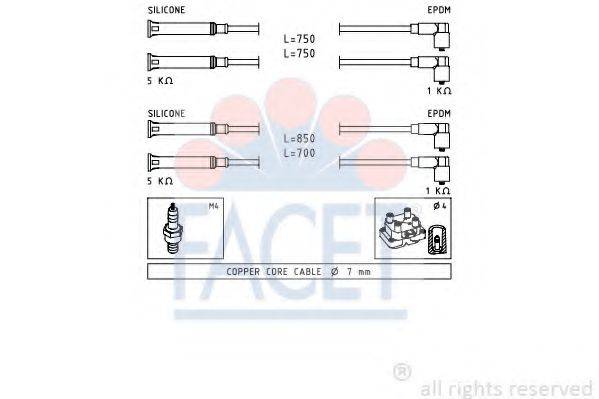 FACET 49694 Комплект проводов зажигания