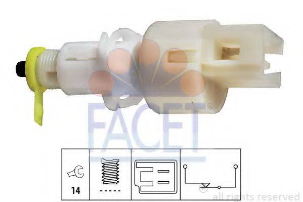 FACET 71108 Выключатель фонаря сигнала торможения; Выключатель, привод сцепления (Tempomat)