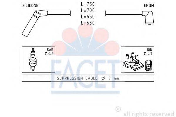 FACET 49420 Комплект проводов зажигания