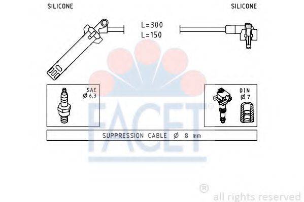 FACET 49145 Комплект проводов зажигания