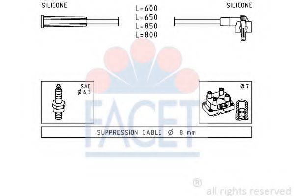 FACET 49007 Комплект проводов зажигания