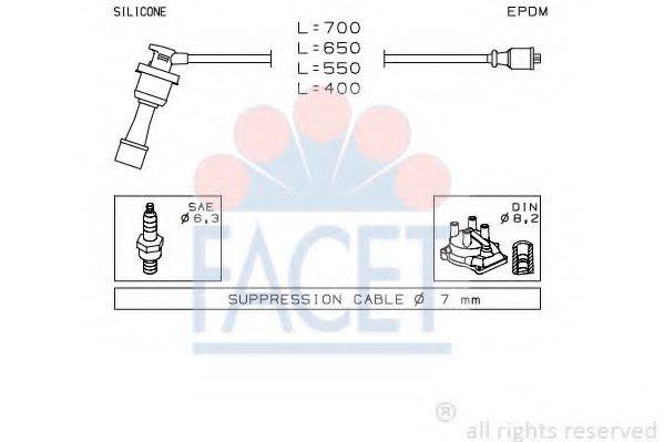 FACET 49401 Комплект проводов зажигания