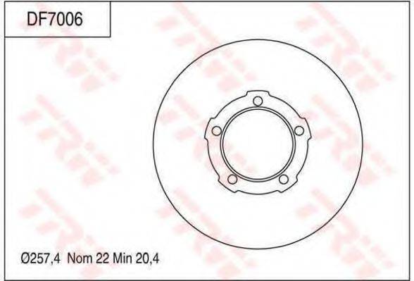 Тормозной диск TRW DF7006
