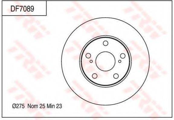 Тормозной диск TRW DF7089
