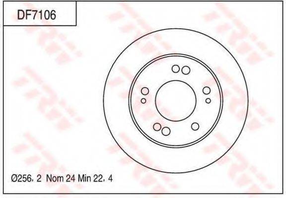 Тормозной диск TRW DF7106