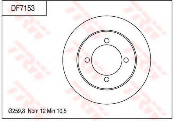 Тормозной диск TRW DF7153