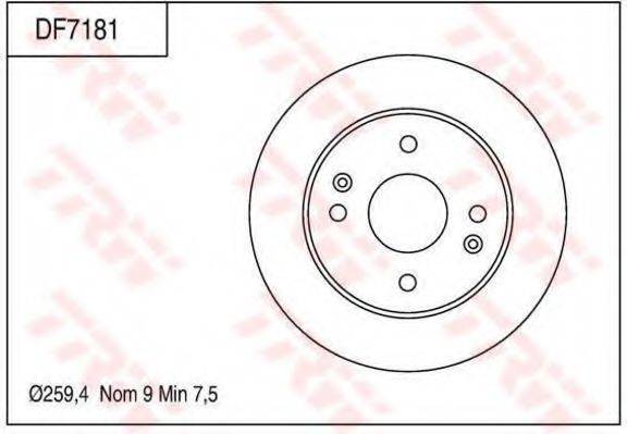 TRW DF7181 Тормозной диск
