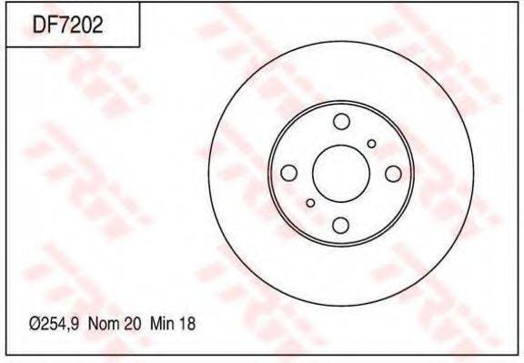 TRW DF7202 Тормозной диск