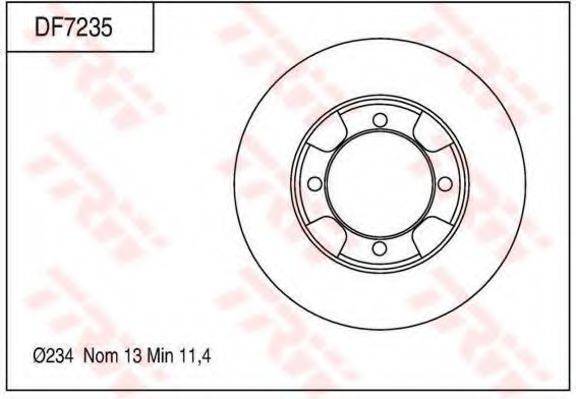 Тормозной диск TRW DF7235