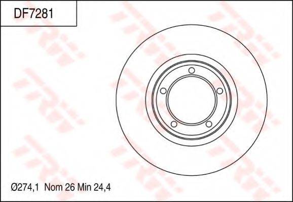 Тормозной диск TRW DF7281