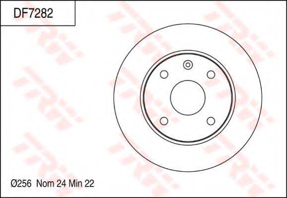 Тормозной диск TRW DF7282