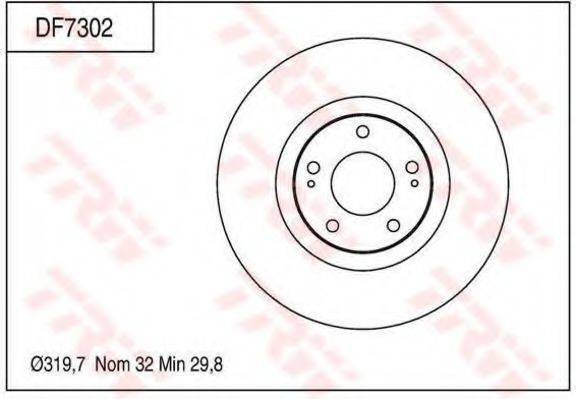 TRW DF7302 Тормозной диск