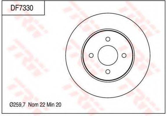 Тормозной диск TRW DF7330