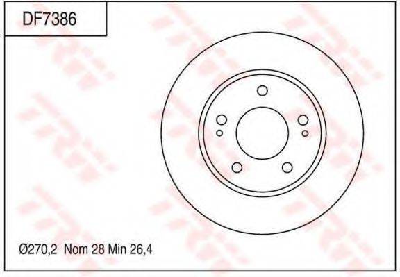 Тормозной диск TRW DF7386