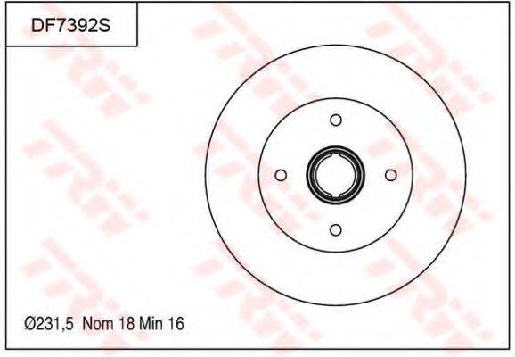 Тормозной диск TRW DF7392S