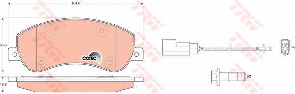 TRW GDB1724 Комплект тормозных колодок, дисковый тормоз