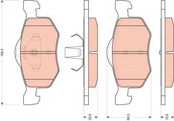 Комплект тормозных колодок, дисковый тормоз TRW GDB1753