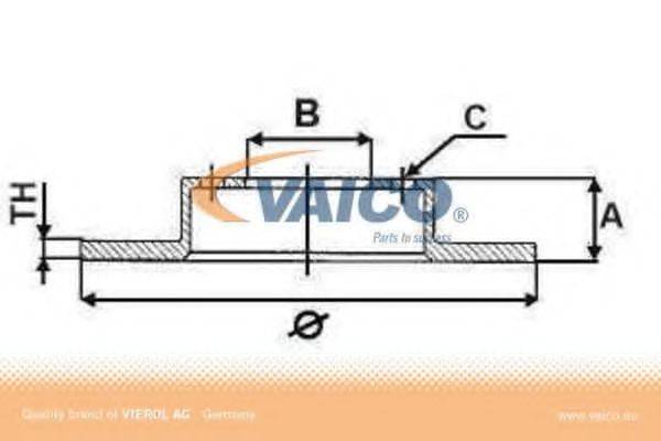 Тормозной диск VAICO V10-40071