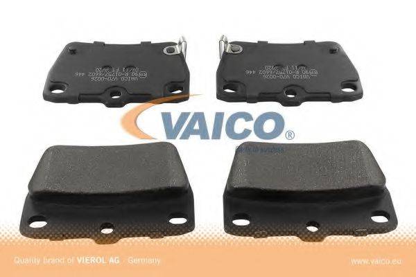 VAICO V700026 Комплект тормозных колодок, дисковый тормоз